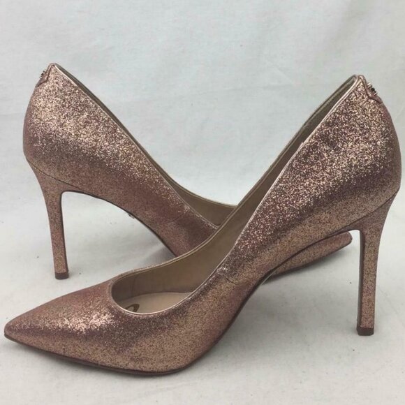 SAM EDELMAN Hazel glitter Pointy Toe Pump 7 - Picture 1 of 13